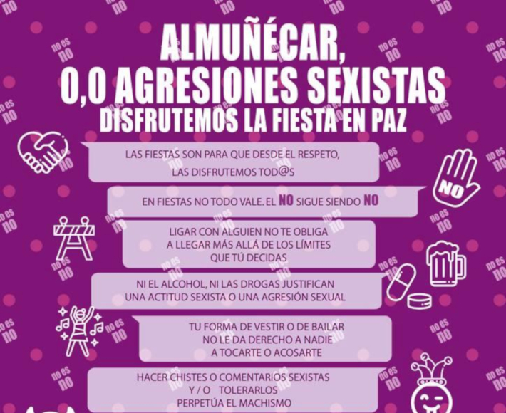 Almuñécar lanza una campaña preventiva  especial contra posibles agresiones sexistas en las fiestas patronales